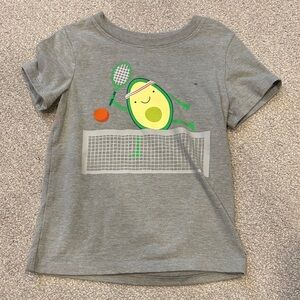 Cat & Jack Gray Tee with Avocado Tennis Print